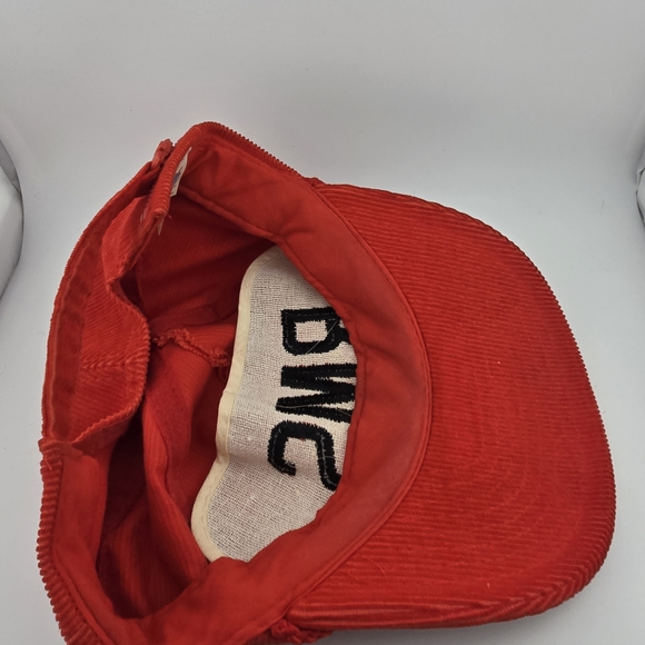 Vintage RMS Corduroy Rope Hat Red Cord Cap Nissin Made - Picture 6 of 7